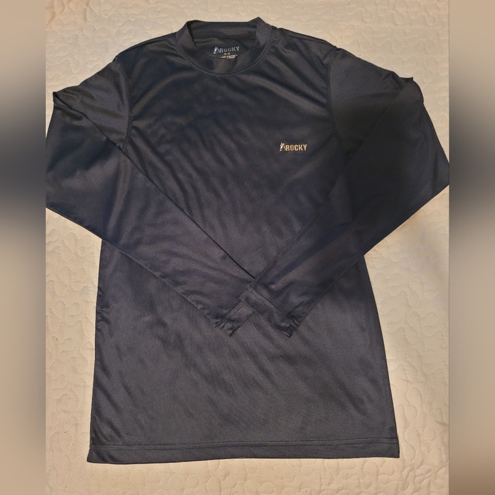 Rocky Dri Fit  Black Long Sleeve Hunting/Hiking Outdoors Shirt Mens Medium
